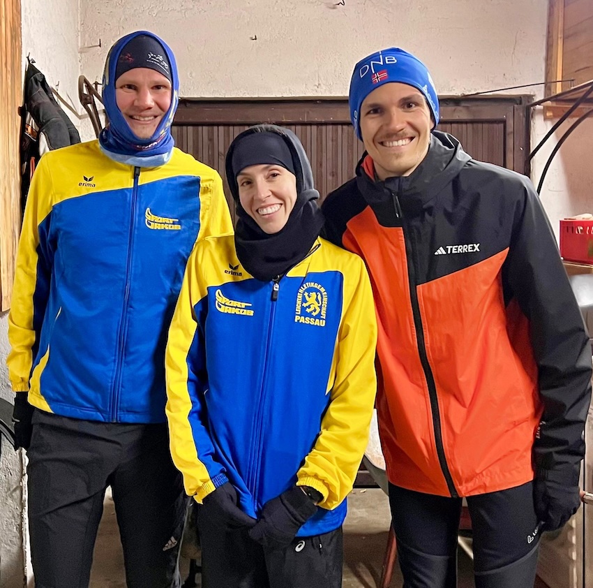 Erfolgreiches LG-Nachtlauf-Trio in Aschau (v.li.) Felix Wagner, Eva Schultz und Frank Schneider